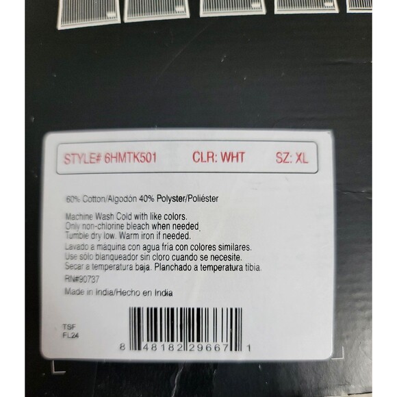 NIB Levi’s 5 PACK Men’s Tank Top Undershirts White Ribbed XL - Picture 4 of 4